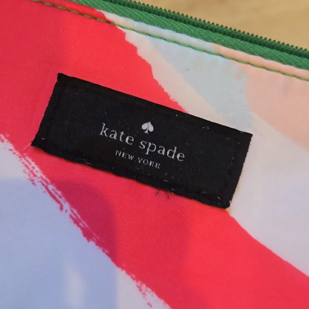Kate Spade New York for Qantas Multi-Color Brush Strokes Zipper Pouch